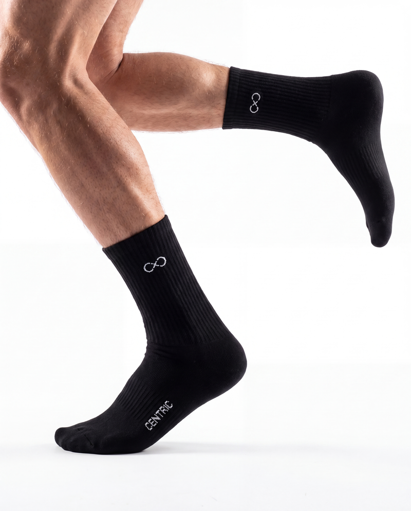 Centric black performance socks