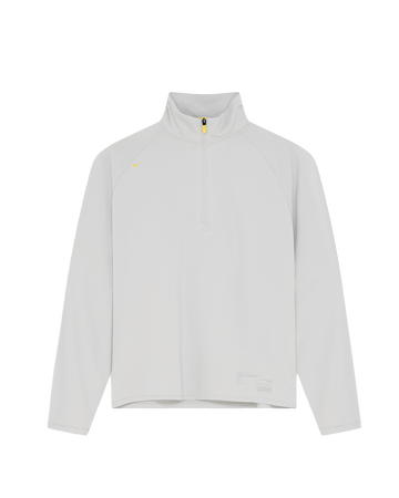 Copper-Dura® Limitless 1-4 Zip Long Sleeve transparent flatlay